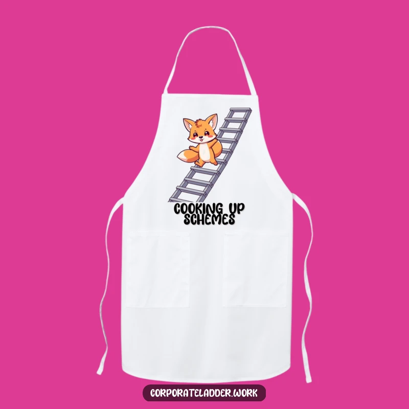 Funny Fox Chef Apron: Playful Climber, Perfect Funny Gift for Cooks