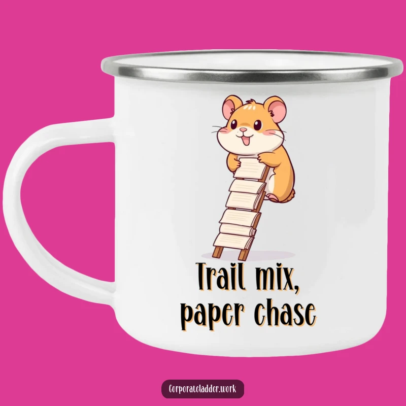 Funny Hamster Camp Mug: Diligent Climber, Perfect Funny Gift for Outdoors