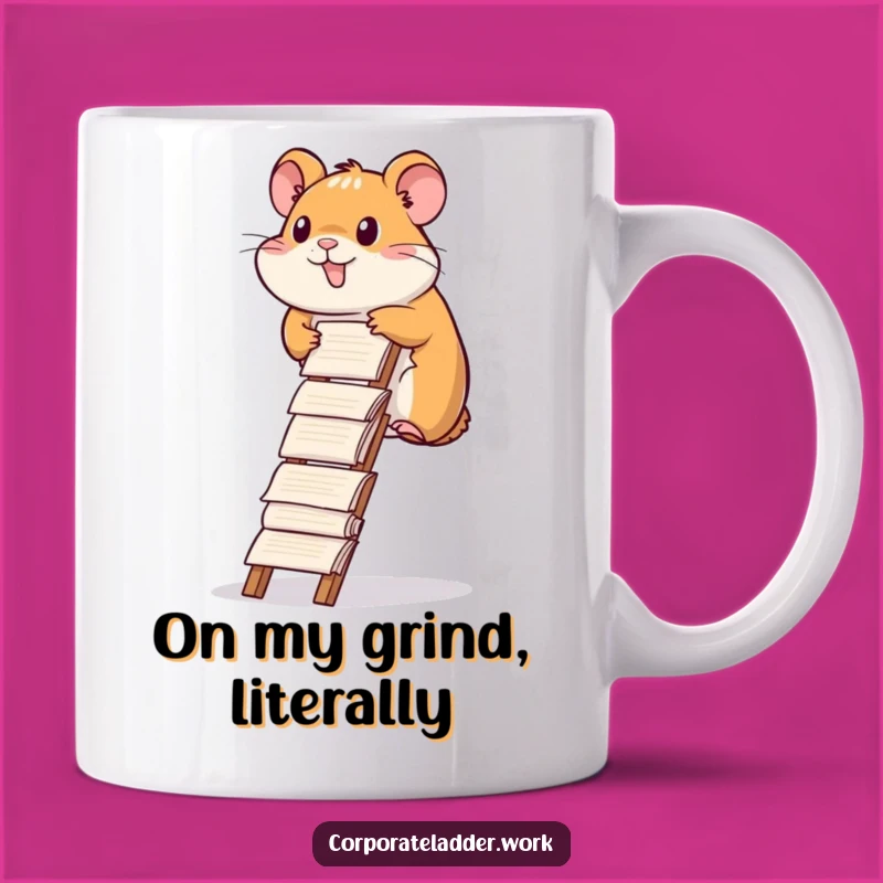 Funny Hamster Report Mug: Diligent Climber, Perfect Funny Gift for Workers