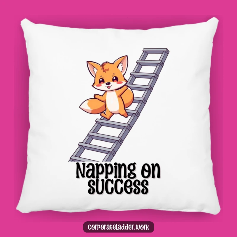 Funny Fox Comfort Pillow: Playful Climber, Perfect Funny Gift for Relaxation