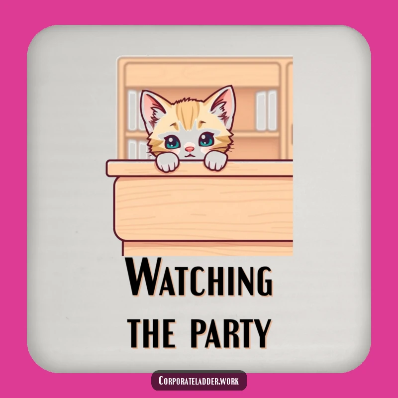 Funny Kitten Desk Drink Coaster - Protect Surfaces with Paws, Unique Funny Gift