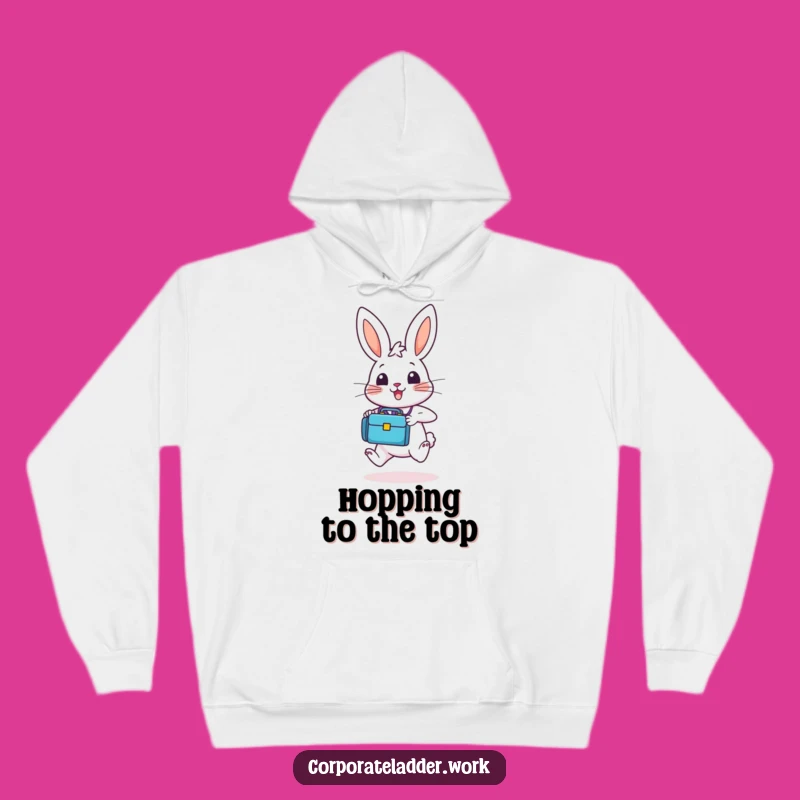 Funny Bunny Briefcase Hoodie - Cozy Hop to the Top, Best Funny Gift