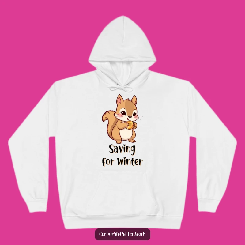 Funny Squirrel Coin Hoodie - Cozy Stash of Humor, Best Funny Gift