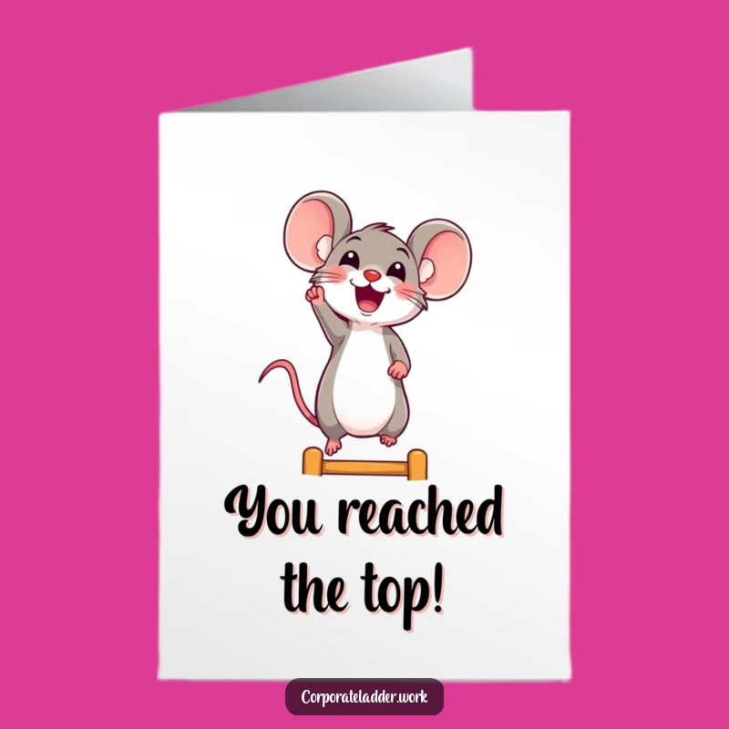 Free Printable Mouse Ladder Congratulations Card - Funny Cheerful Downloadable Gift!