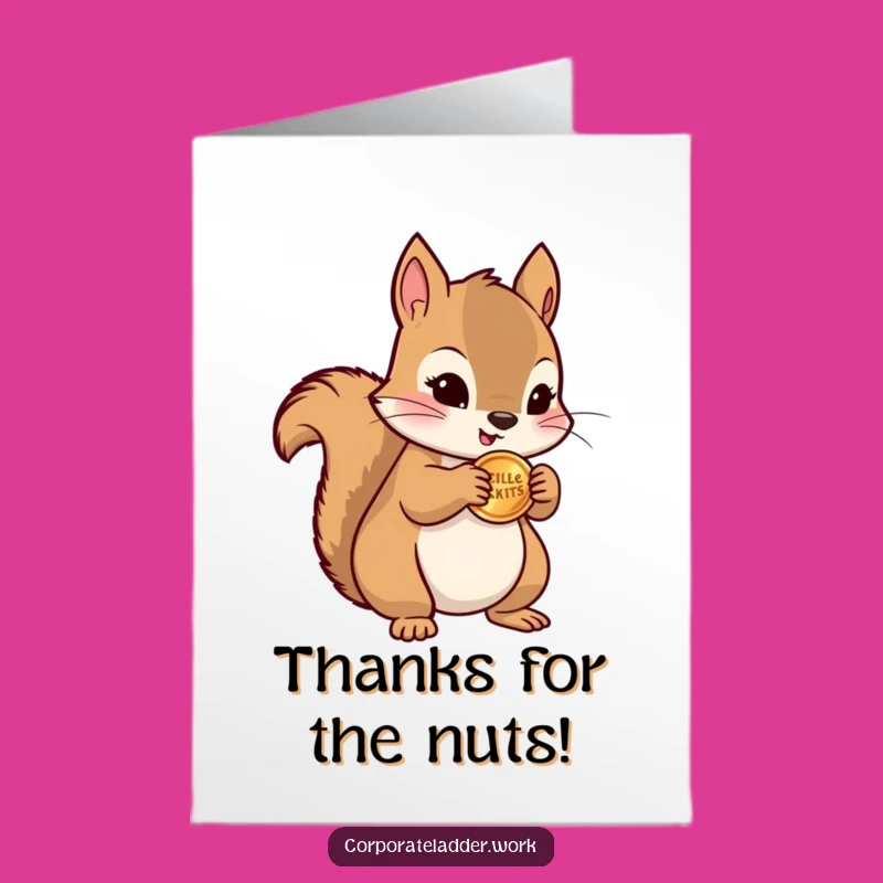 Free Printable Thank You Card: Squirrel with Coins for Your Generous Gift!