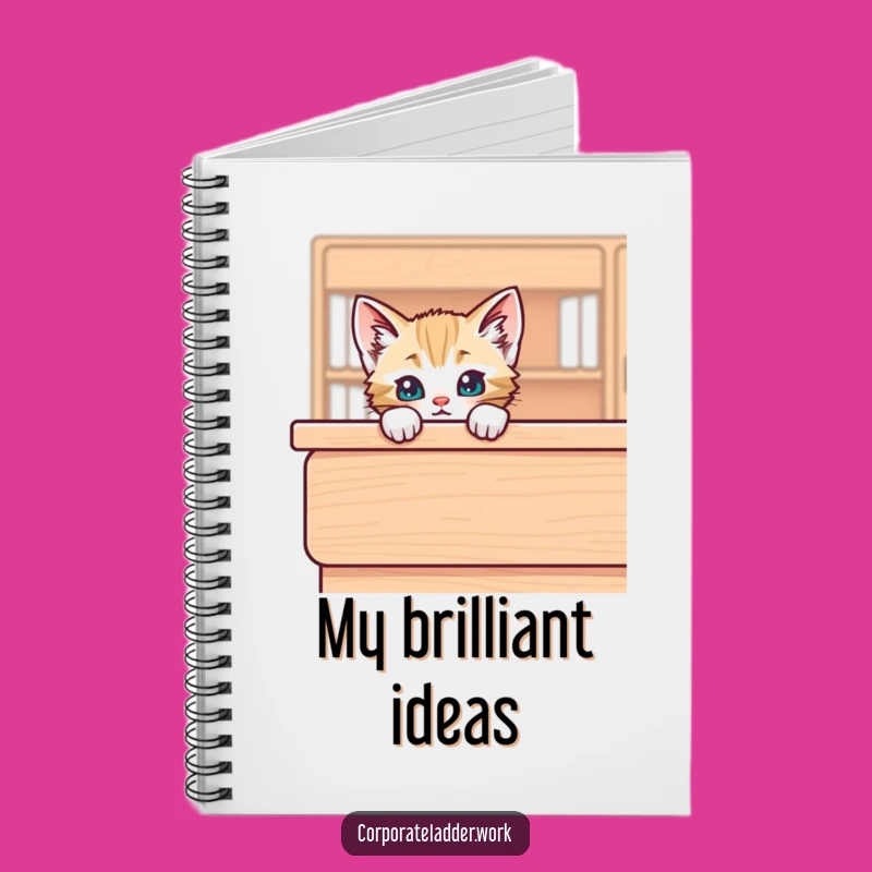 Funny Kitten Desk Notebook - Jot Down Your Thoughts, Perfect Funny Gift