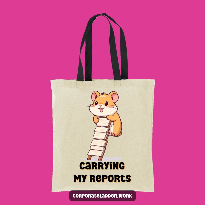 Funny Hamster Tote Bag: Diligent Climber, Perfect Funny Gift for Students